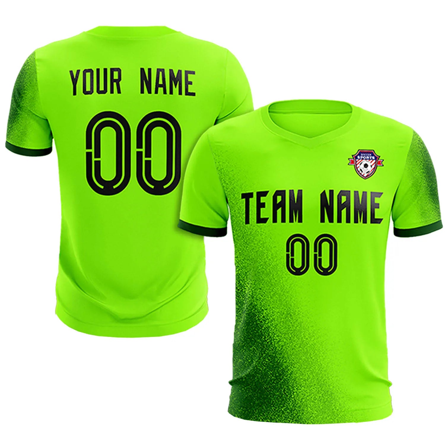 Custom Neon Green Green Outdoor Sport Soccer Sets Jersey
