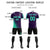 Custom Dark Purple Green Outdoor Sport Soccer Sets Jersey