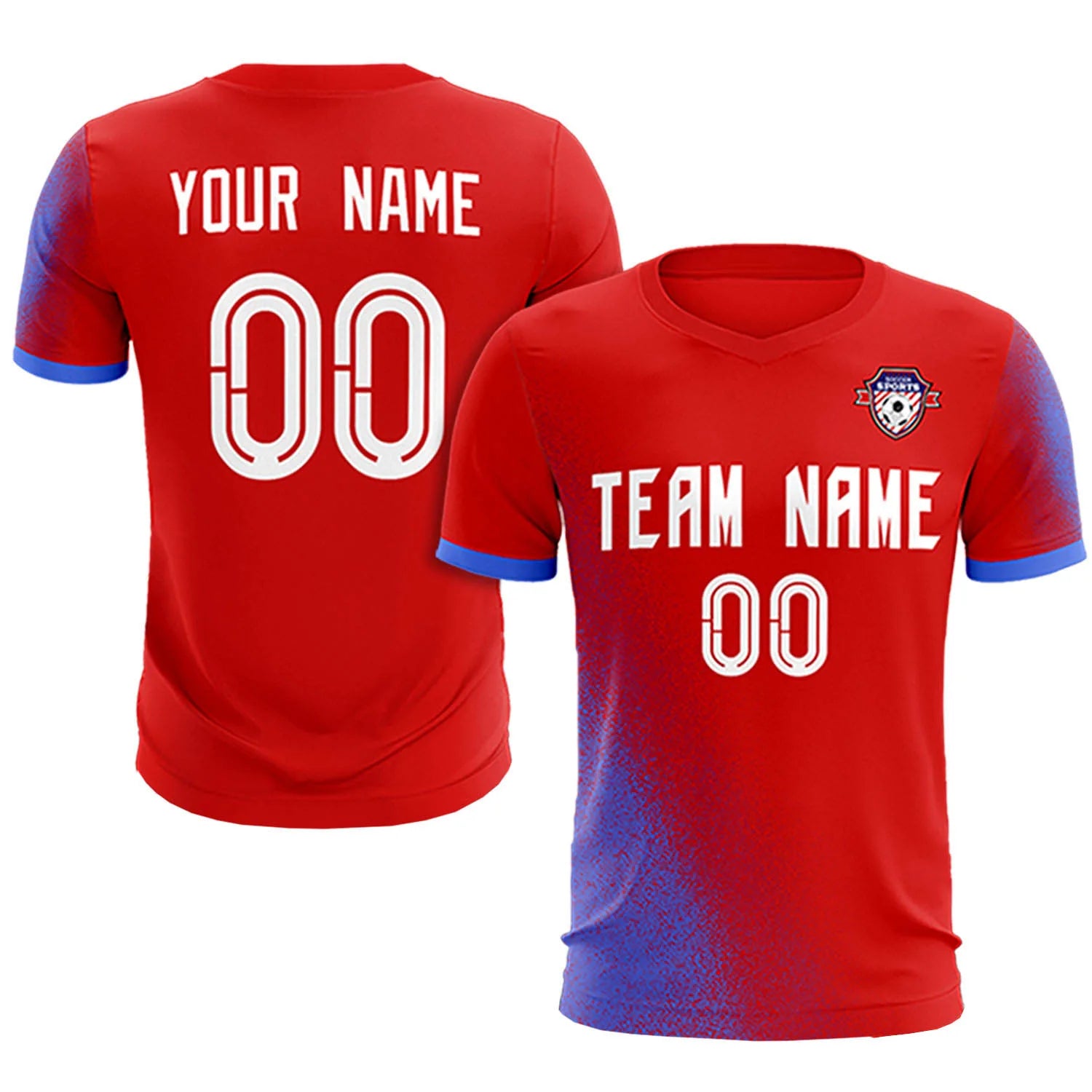 Custom Red Light Purple Outdoor Sport Soccer Sets Jersey