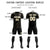 Custom Black Old Gold Training Uniform Soccer Sets Jersey