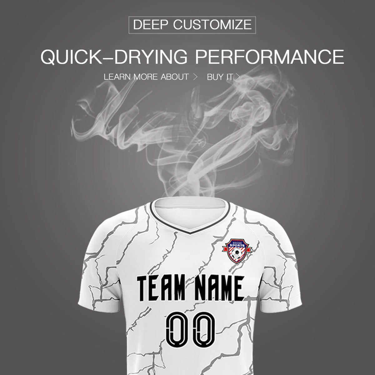 Custom White Black Training Uniform Soccer Sets Jersey