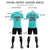 Custom Aqua Light Pink Training Uniform Soccer Sets Jersey