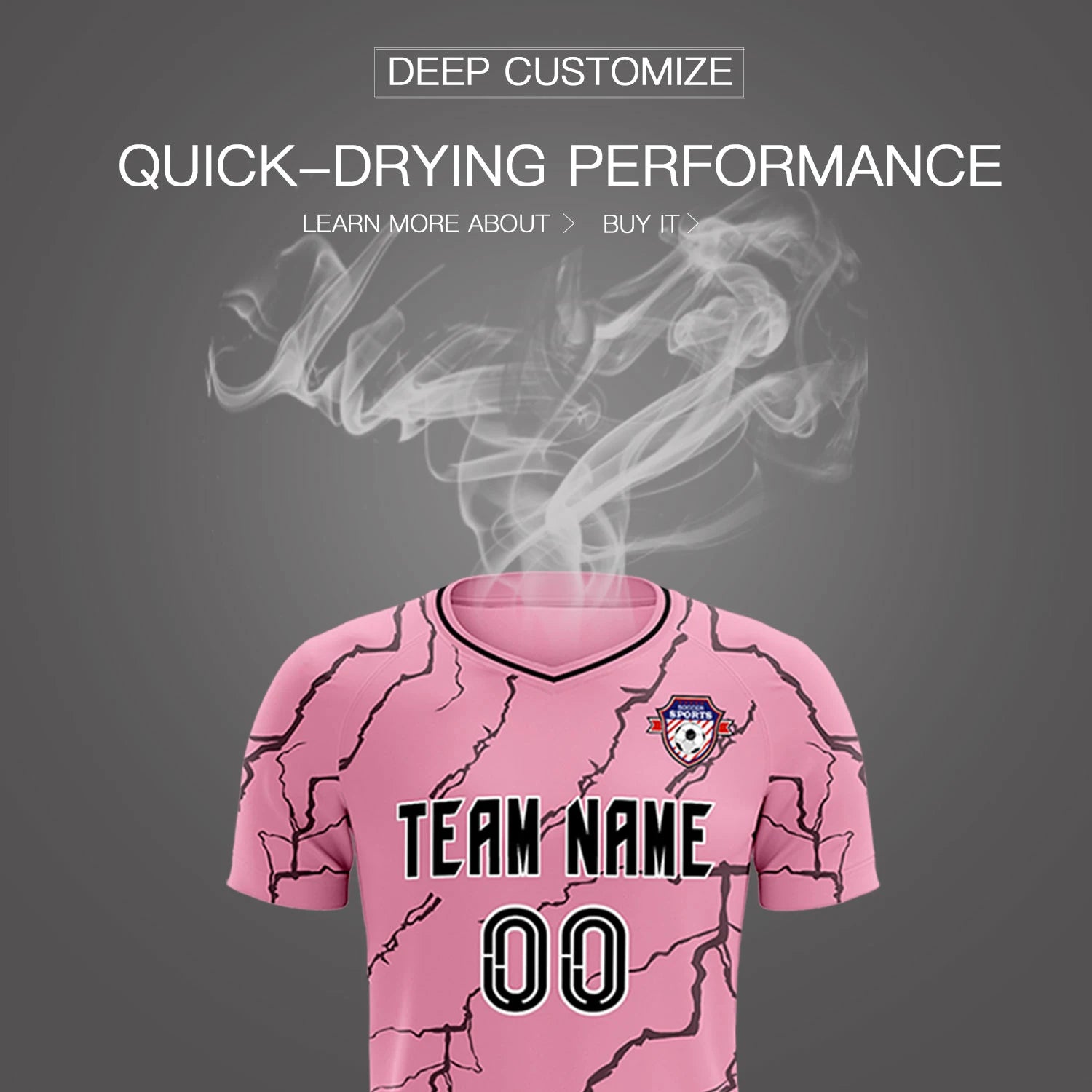 Custom Light Pink Black Training Uniform Soccer Sets Jersey