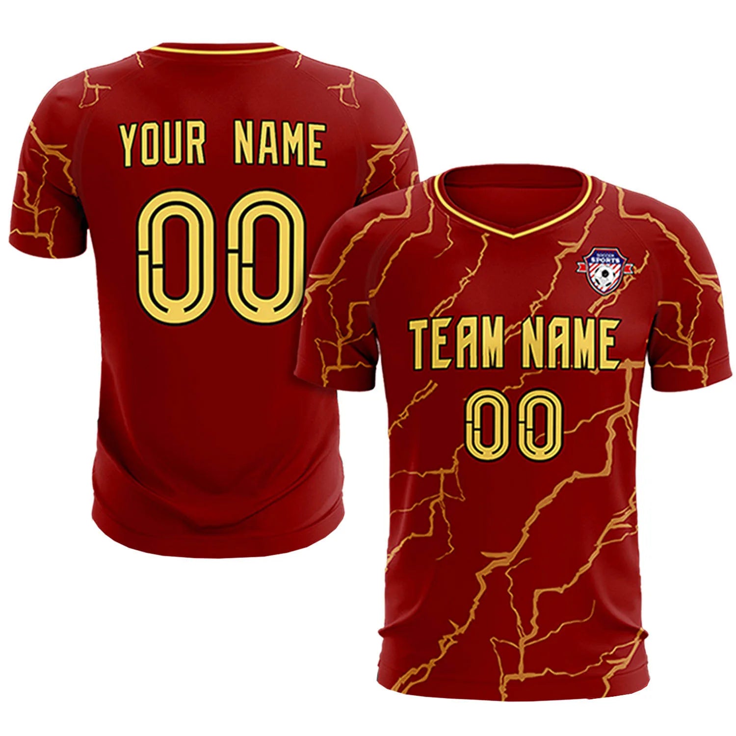 Custom Crimson Khaki Training Uniform Soccer Sets Jersey