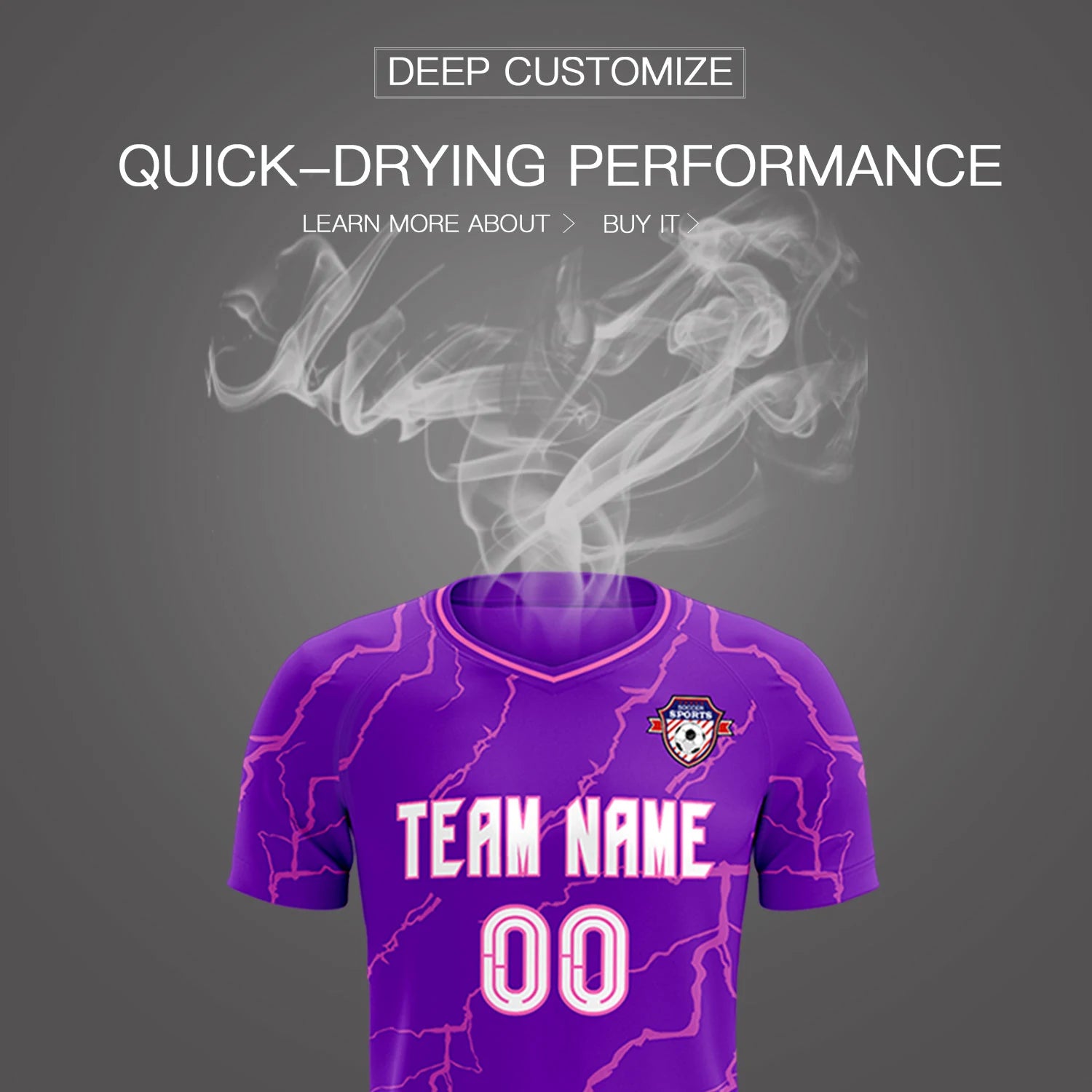 Custom Purple Pink Training Uniform Soccer Sets Jersey