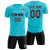 Custom Aqua Light Pink Training Uniform Soccer Sets Jersey