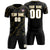 Custom Black Old Gold Training Uniform Soccer Sets Jersey