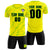 Custom Yellow Kelly Green Training Uniform Soccer Sets Jersey