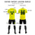 Custom Yellow Kelly Green Training Uniform Soccer Sets Jersey