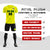 Custom Yellow Kelly Green Training Uniform Soccer Sets Jersey