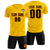 Custom Gold Orange Training Uniform Soccer Sets Jersey