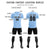 Custom Light Blue White Training Uniform Soccer Sets Jersey