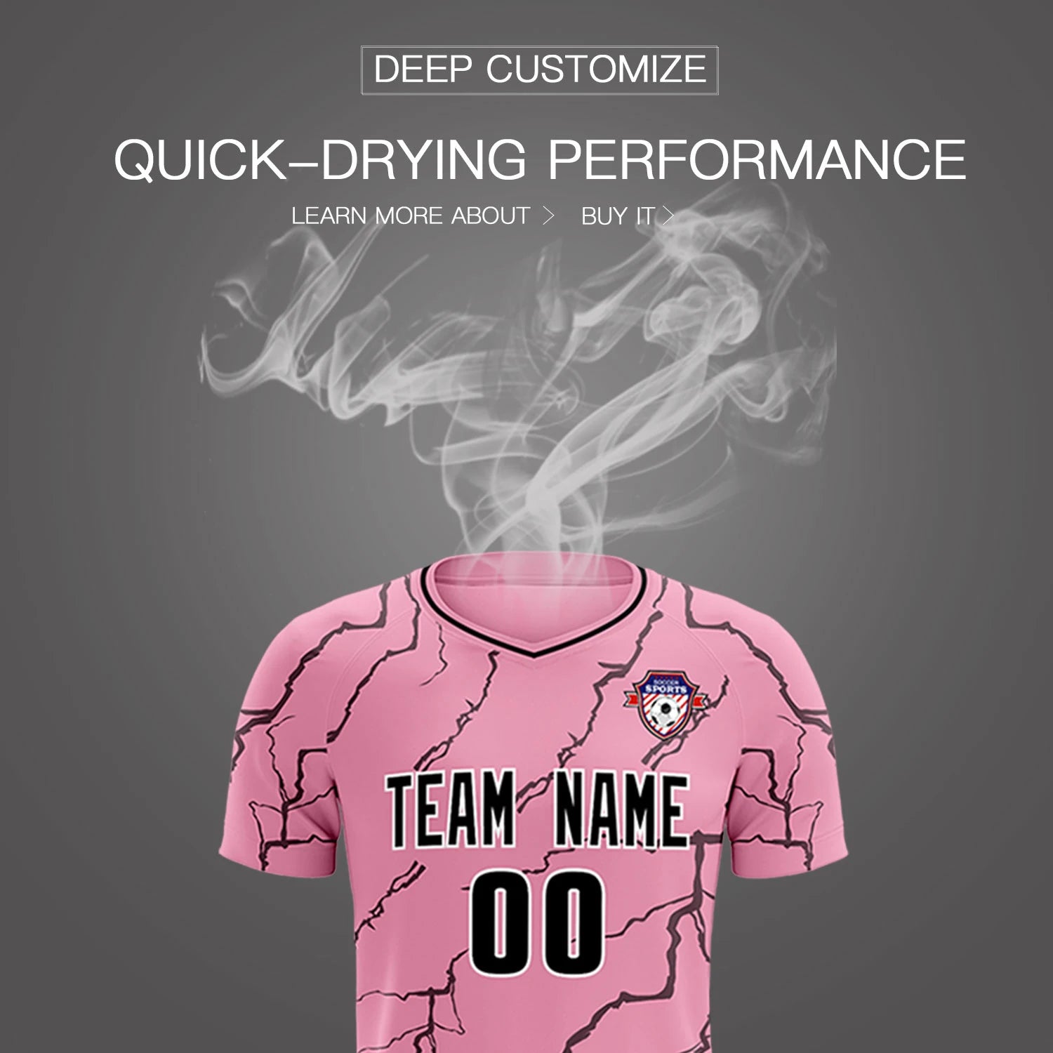 Custom Light Pink Black Training Uniform Soccer Sets Jersey