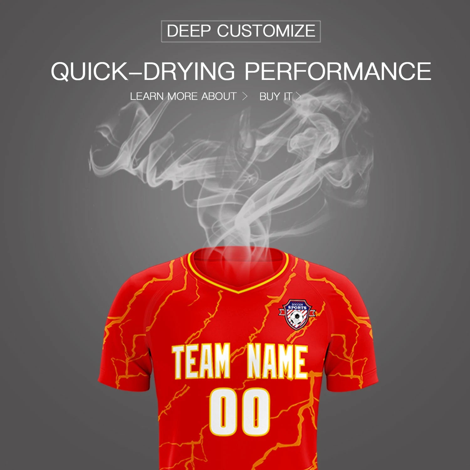 Custom Red Gold01 Training Uniform Soccer Sets Jersey