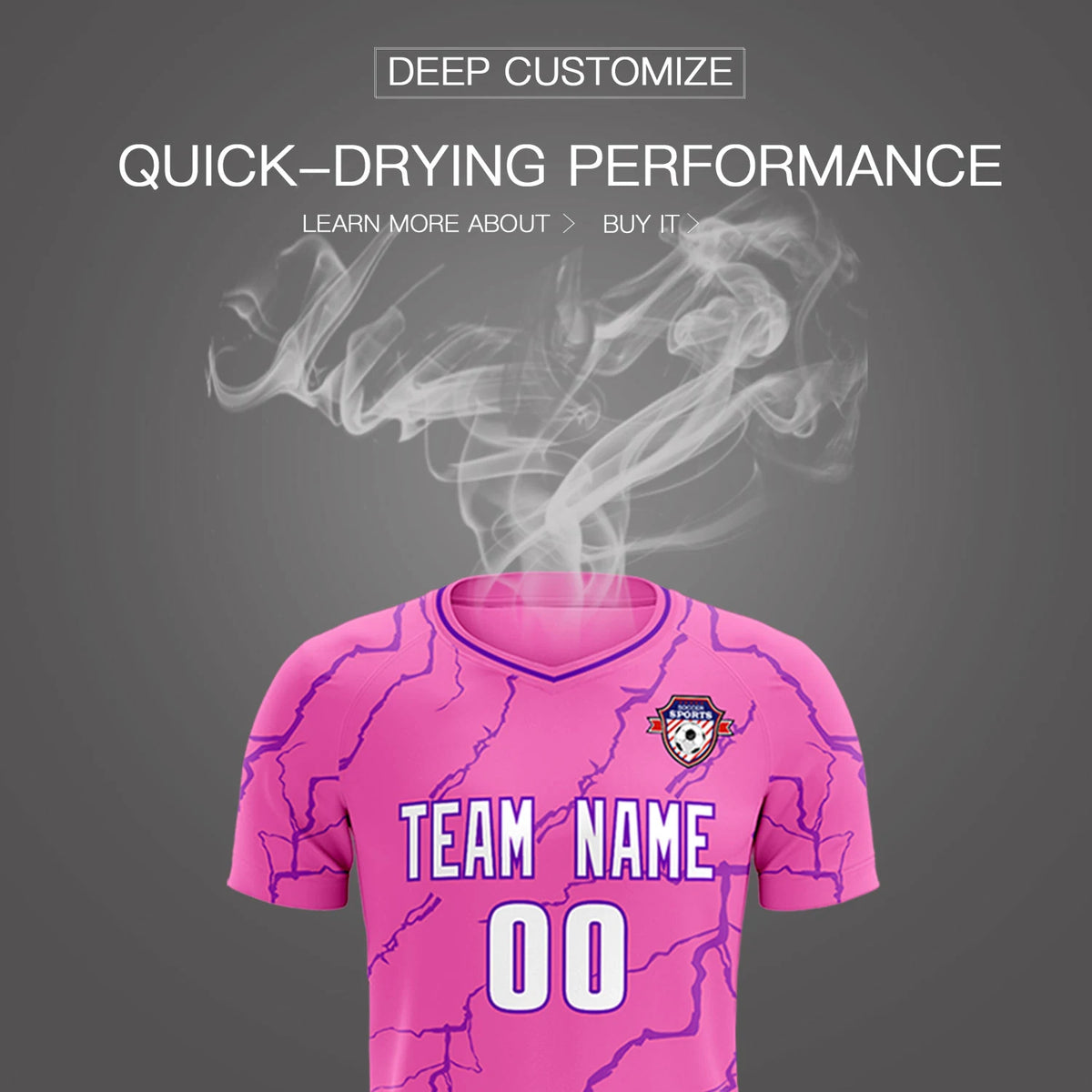 Custom Pink Purple Training Uniform Soccer Sets Jersey