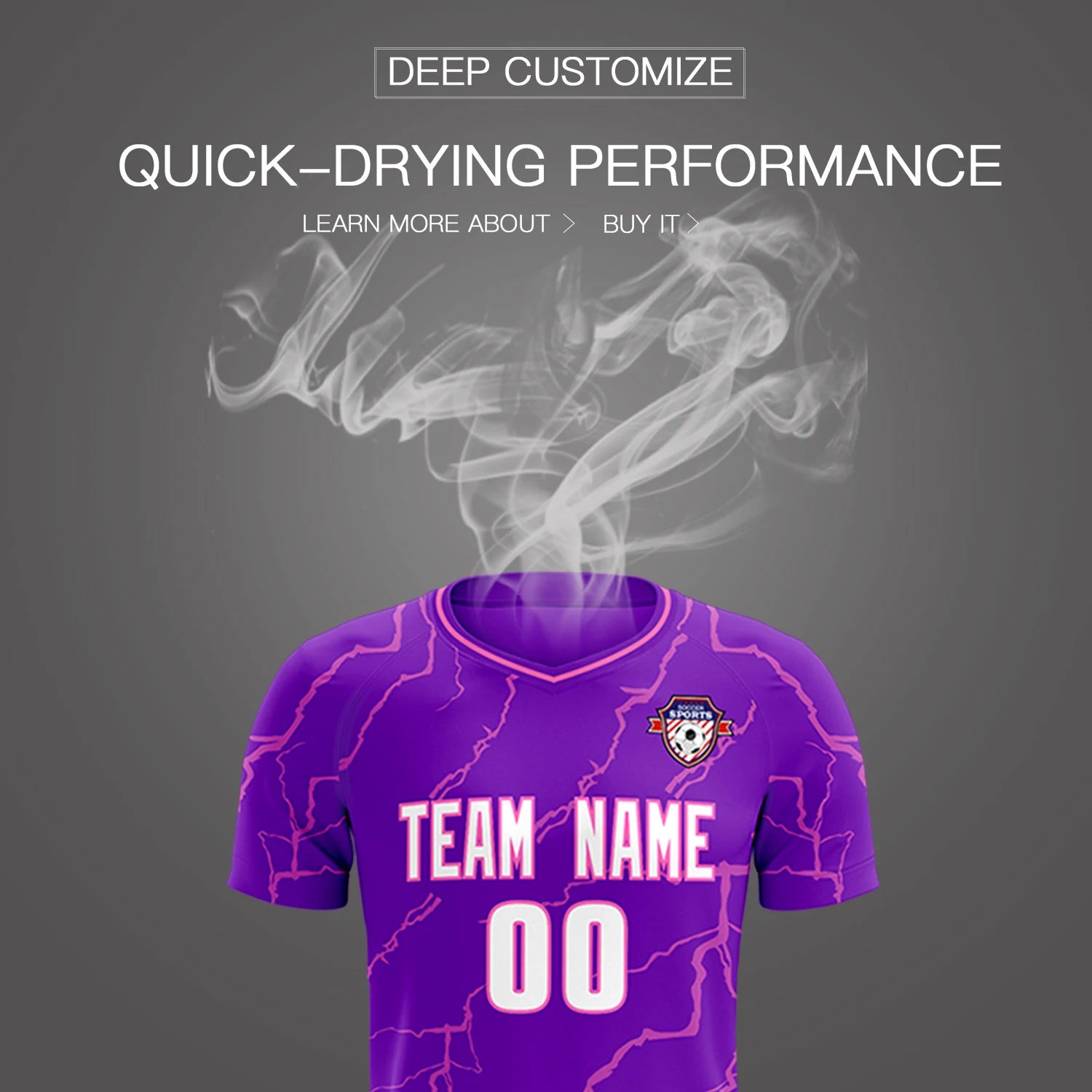 Custom Purple Pink Training Uniform Soccer Sets Jersey