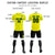 Custom Yellow Kelly Green Training Uniform Soccer Sets Jersey