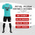 Custom Aqua Light Pink Training Uniform Soccer Sets Jersey