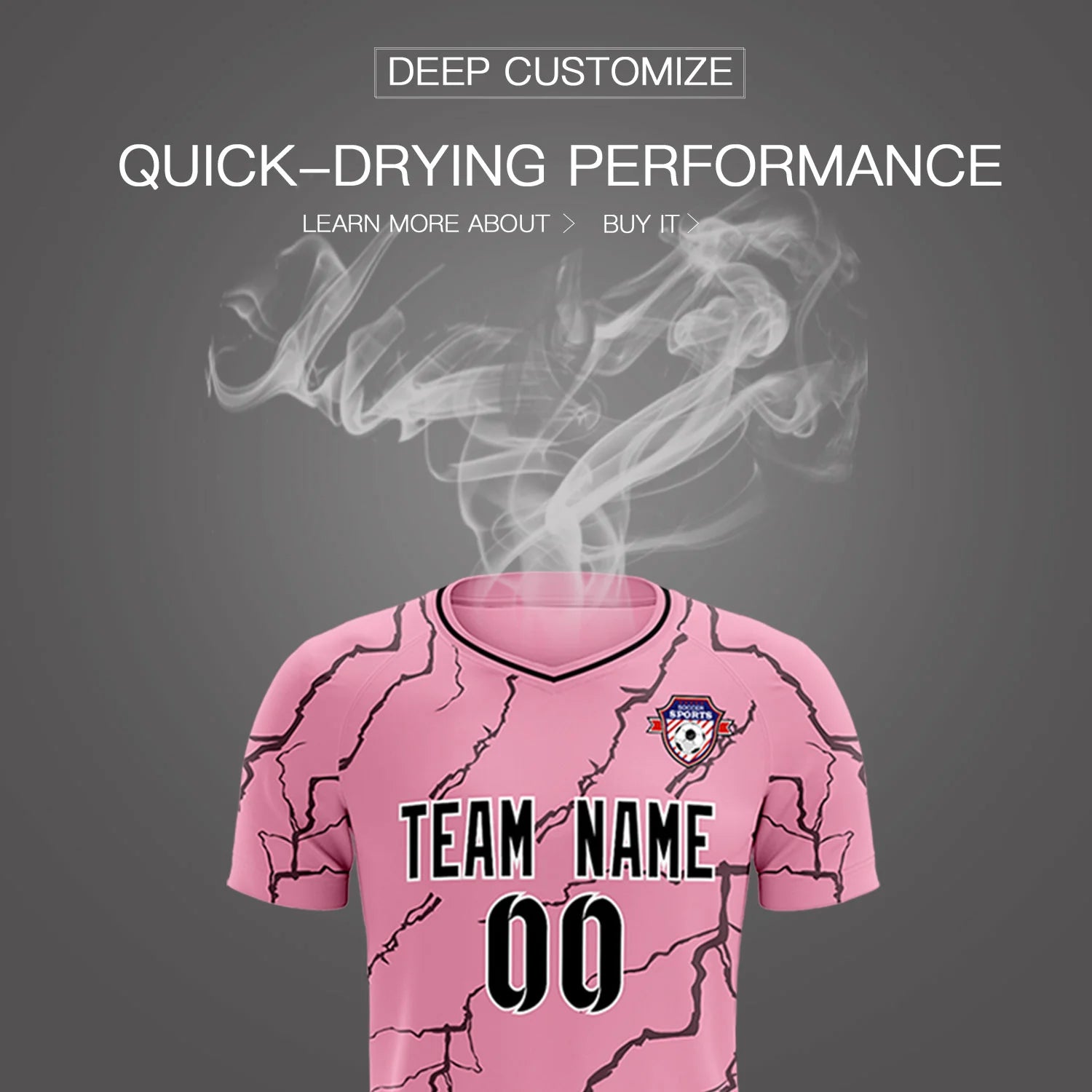 Custom Light Pink Black Training Uniform Soccer Sets Jersey