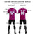 Custom Dark Pink Light Blue Training Uniform Soccer Sets Jersey