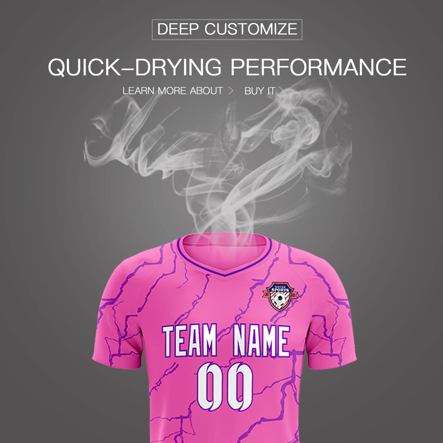 Custom Pink Purple Training Uniform Soccer Sets Jersey