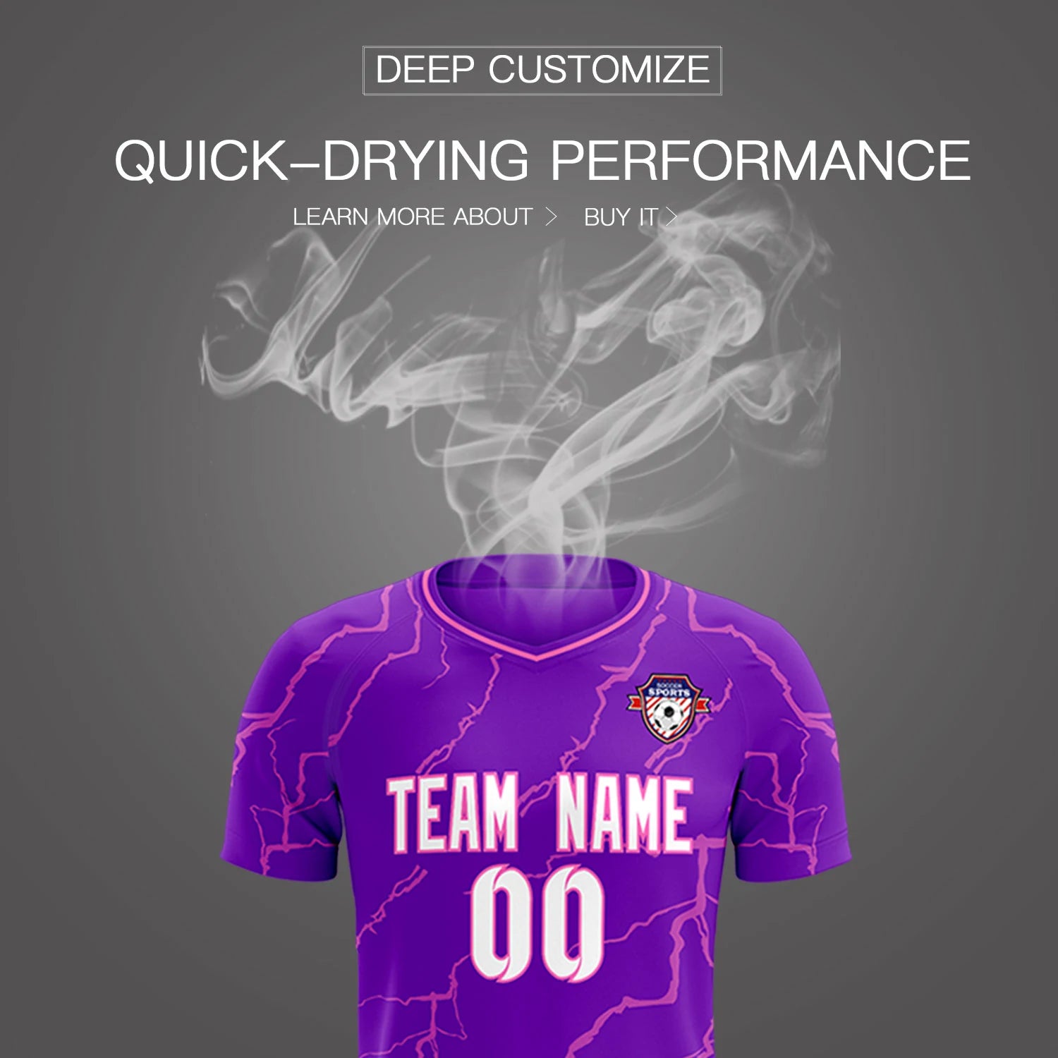 Custom Purple Pink Training Uniform Soccer Sets Jersey