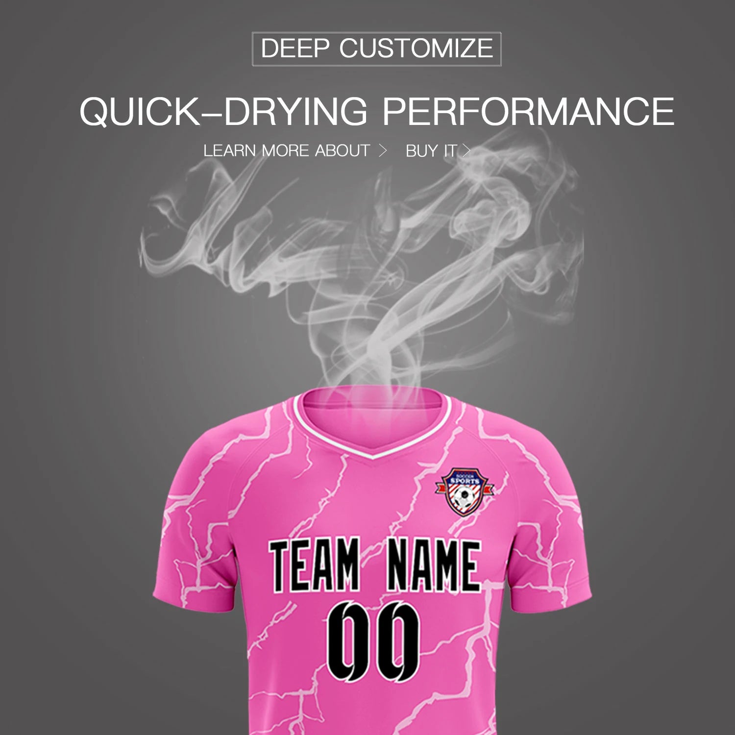 Custom Pink White Training Uniform Soccer Sets Jersey