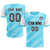 Custom Light Blue White Casual Sport Soccer Sets Jersey