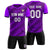 Custom Dark Purple Light Purple Casual Sport Soccer Sets Jersey