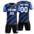 Custom Black Light Blue Casual Sport Soccer Sets Jersey