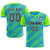 Custom Powder Blue Neon Green Casual Sport Soccer Sets Jersey