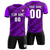 Custom Dark Purple Light Purple Casual Sport Soccer Sets Jersey