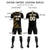 Custom Black Old Gold Casual Printing Sportswear Soccer Sets Jersey