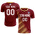 Custom Crimson Khaki Casual Printing Sportswear Soccer Sets Jersey