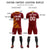 Custom Crimson Yellow Casual Printing Sportswear Soccer Sets Jersey