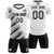 Custom White Black Casual Printing Sportswear Soccer Sets Jersey