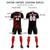 Custom Black Red Casual Printing Sportswear Soccer Sets Jersey