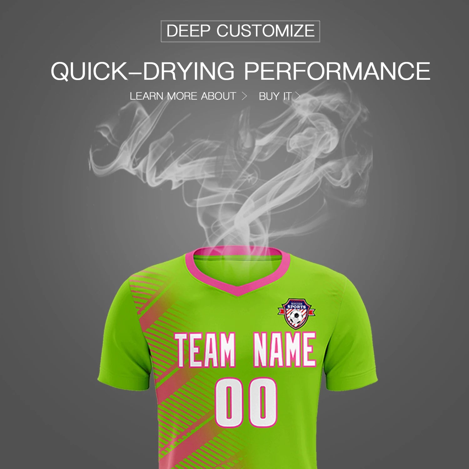 Custom Neon Green Orange Casual Printing Sportswear Soccer Sets Jersey