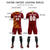 Custom Crimson Yellow Casual Printing Sportswear Soccer Sets Jersey