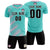 Custom Bright Green Light Pink Casual Printing Sportswear Soccer Sets Jersey