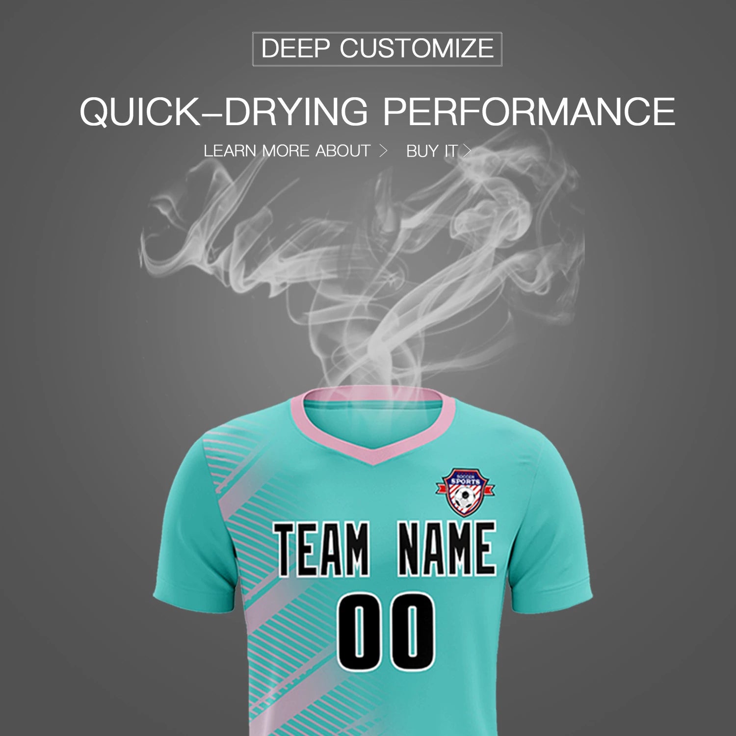 Custom Bright Green Light Pink Casual Printing Sportswear Soccer Sets Jersey