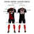 Custom Black Red Casual Printing Sportswear Soccer Sets Jersey