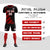 Custom Black Red Casual Printing Sportswear Soccer Sets Jersey