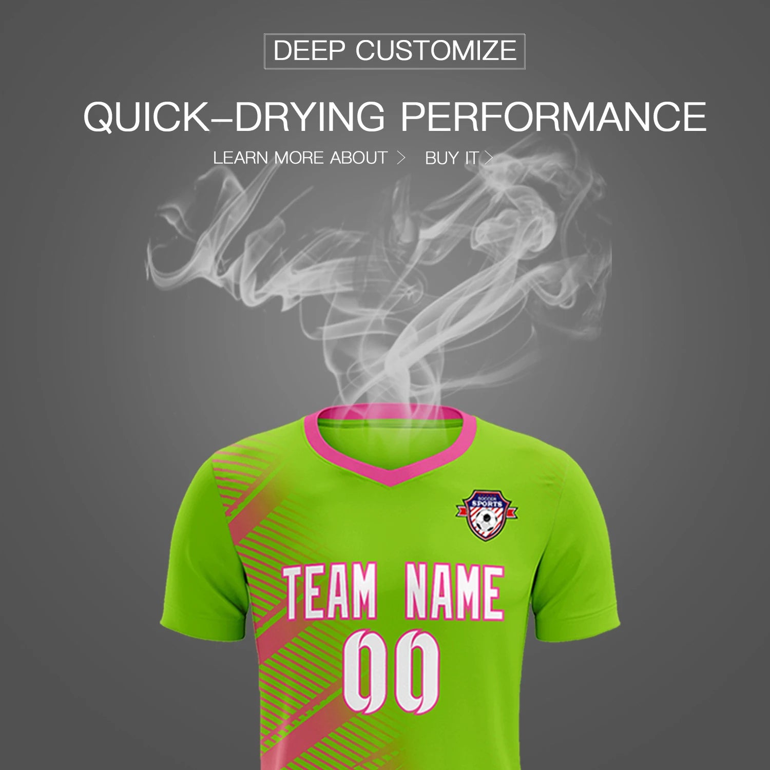 Custom Neon Green Orange Casual Printing Sportswear Soccer Sets Jersey