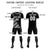 Custom Black White Casual Printing Sportswear Soccer Sets Jersey