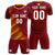 Custom Crimson Yellow Casual Printing Sportswear Soccer Sets Jersey