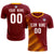 Custom Crimson Yellow Casual Printing Sportswear Soccer Sets Jersey