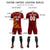 Custom Crimson Yellow Casual Printing Sportswear Soccer Sets Jersey