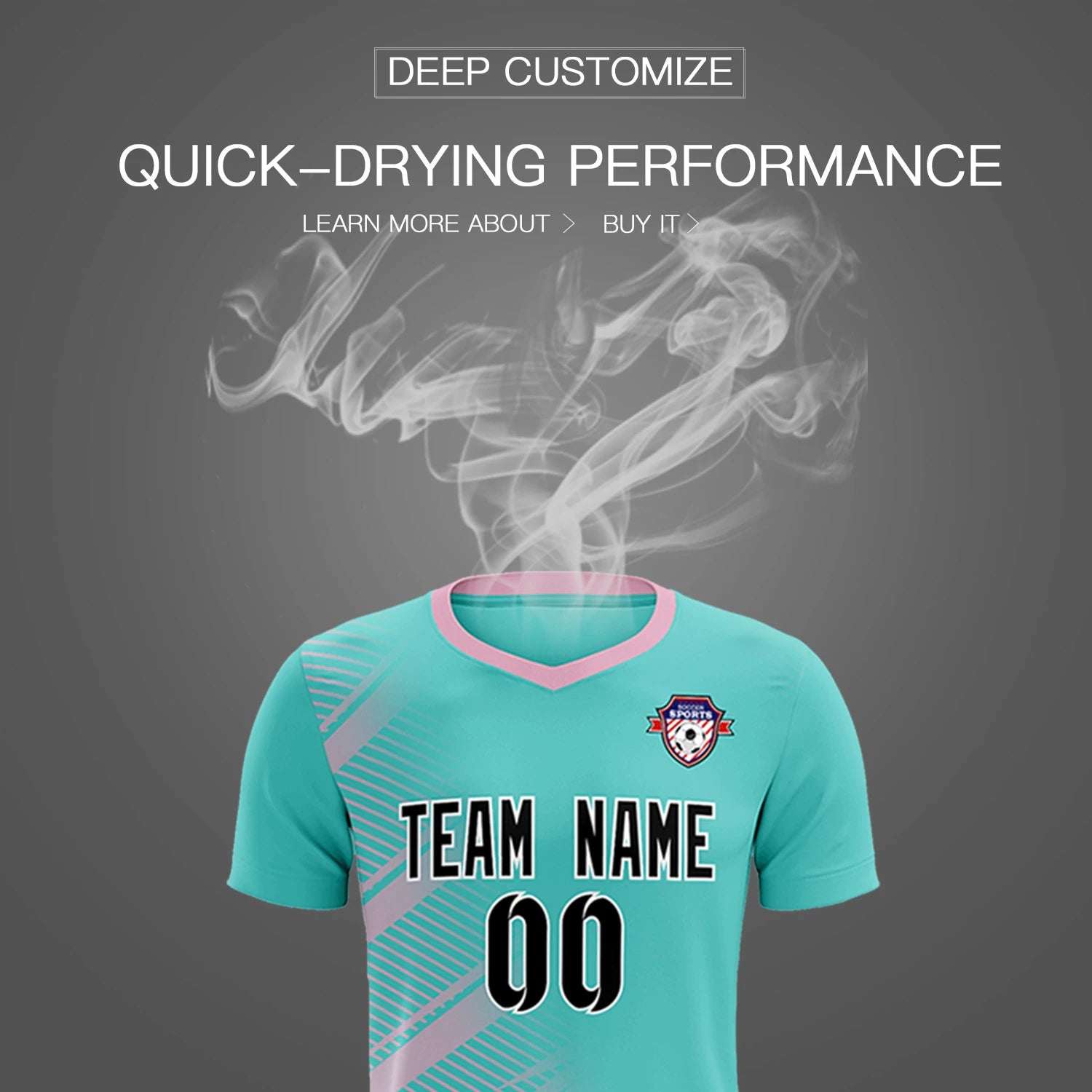 Custom Bright Green Light Pink Casual Printing Sportswear Soccer Sets Jersey