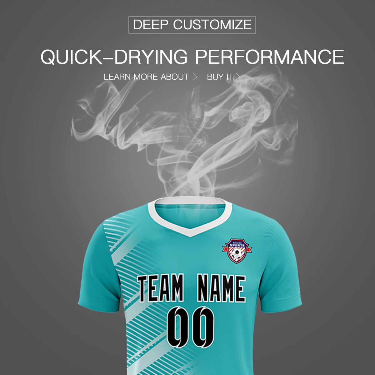 Custom Bright Green White Casual Printing Sportswear Soccer Sets Jersey